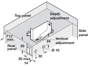 Cabinet Hanger 10mm DF RH 65kg Pl CrWht