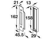 Rebate Set 13mm Horiz Modular St Silver