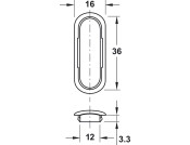 Cover Cap 12x36.5mm St NP