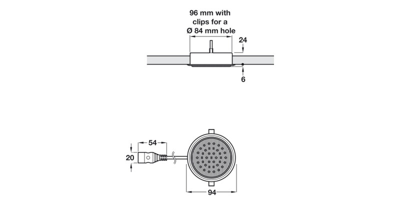 DL Housing GX53 RM D96mm 240V