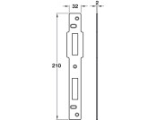 Centre Keep Narrow 210x32x2mm St BZP