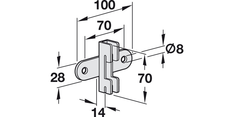 Wall Spacer 100mm St Slv Col