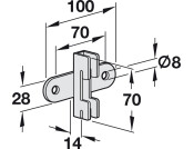 Wall Spacer 100mm St Slv Col