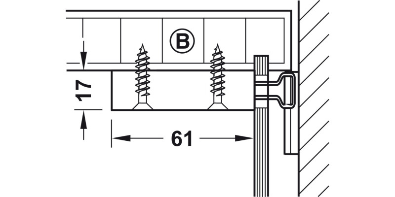 Cabinet Hanger SF 130kg Pl Wht
