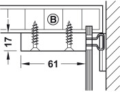 Cabinet Hanger SF 130kg Pl Wht