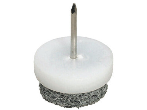 Pin Type Glide, White Plasic with Grey Felt