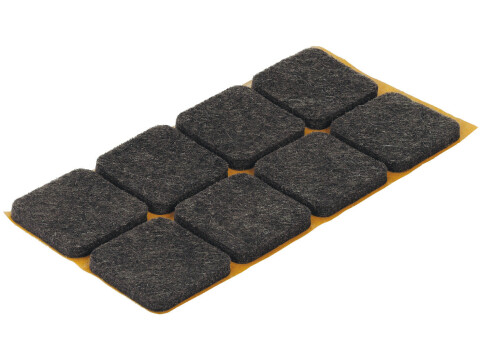 Felt Glide 30x30mm Self Adh Brown