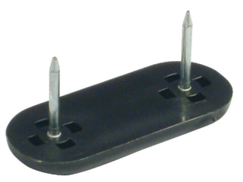 Pin Type Glide 44x19mm w 2 Nails Pl Blk