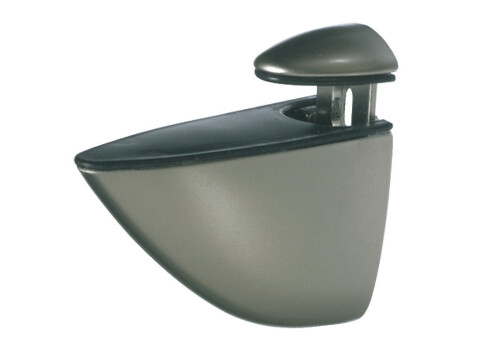 Shelf Support, Clamp Design, 106 mm, Screw Fixing, for Glass or Wooden Shelves