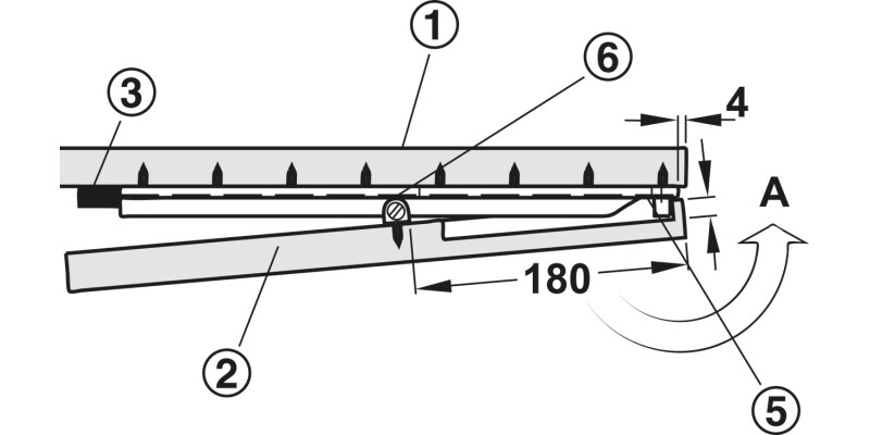 TKB Drop Leaf Table Fitting 20kg