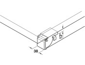 Folding Bracket for 38x38mm Legs Galv St