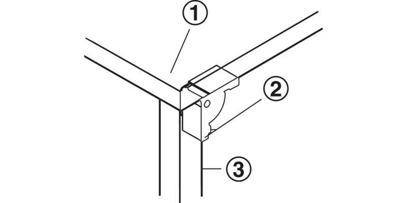 Folding Bracket for 38x38mm Legs Galv St