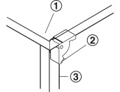 Folding Bracket for 38x38mm Legs Galv St