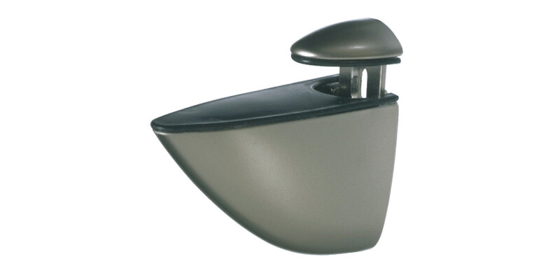 Shelf Support, Clamp Design, 106 mm, Screw Fixing, for Glass or Wooden Shelves