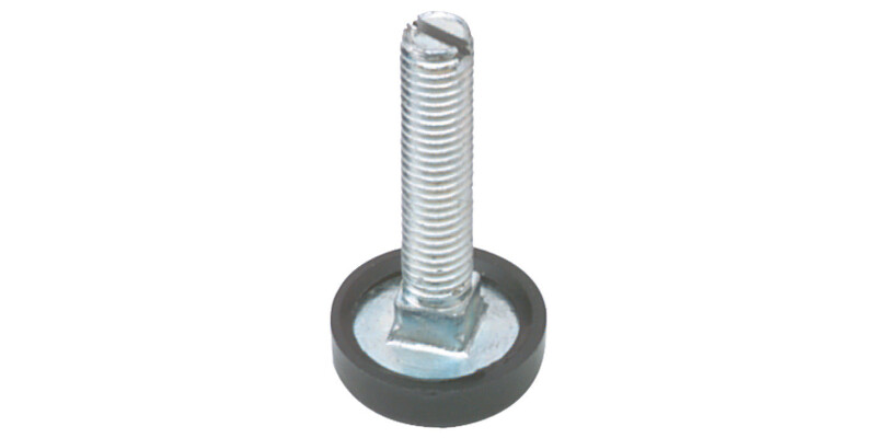 Plinth Adj Fit M8x45mm D23mm Galv St/Blk