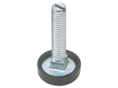 Plinth Adj Fit M8x45mm D23mm Galv St/Blk