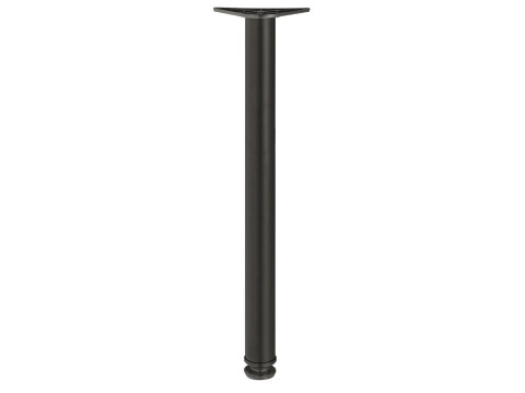 Leg w Adj D60x710mm Pl Blk/St Matt Black