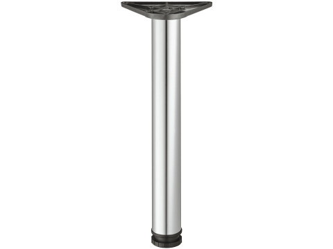 Leg w Adj D80x710mm Pol Chrome Plt