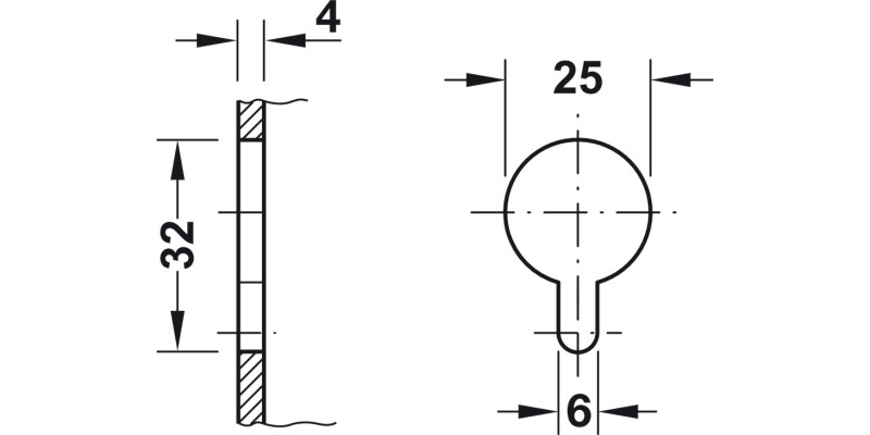 Hebgo Fixed Bracket 470mm 500kg/Pr Grey
