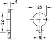 Hebgo Fixed Bracket 470mm 500kg/Pr Grey