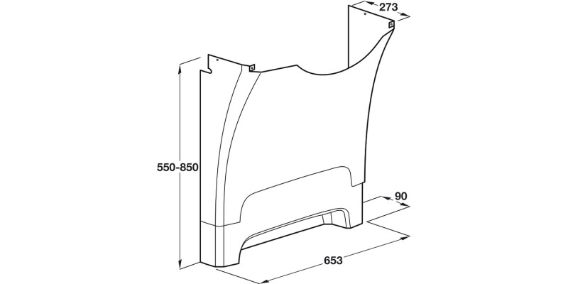 Ropox Cover for Support Washbasin RH