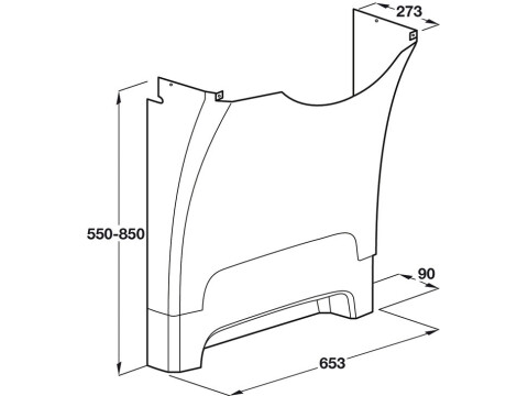 Ropox Cover for Support Washbasin RH