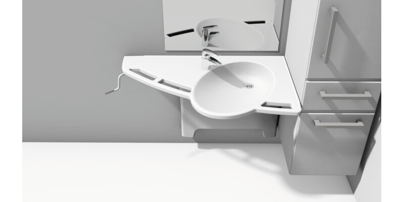 Ropox Support Washbasin Basic LH Wht