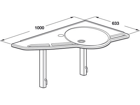 Support Washbasin, Basic Version, Ropox