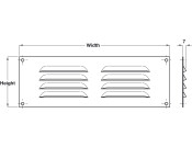 Vent Grille SM Louvre 260x230mm SAA