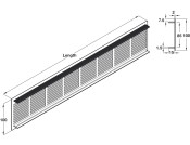 Vent Grille PF Slot 200x100mm AA Slv F1