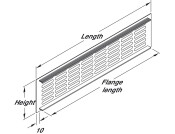 Vent Grille RM 1000x130mm Lt Alloy SlvF1