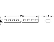 Vent Grille Crossbar 250mm AA Slv EV1