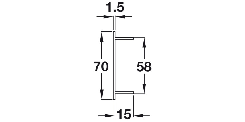 Vent Grille RM 450x70mm AA M.Slv