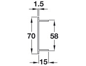 Vent Grille RM 450x70mm AA M.Slv