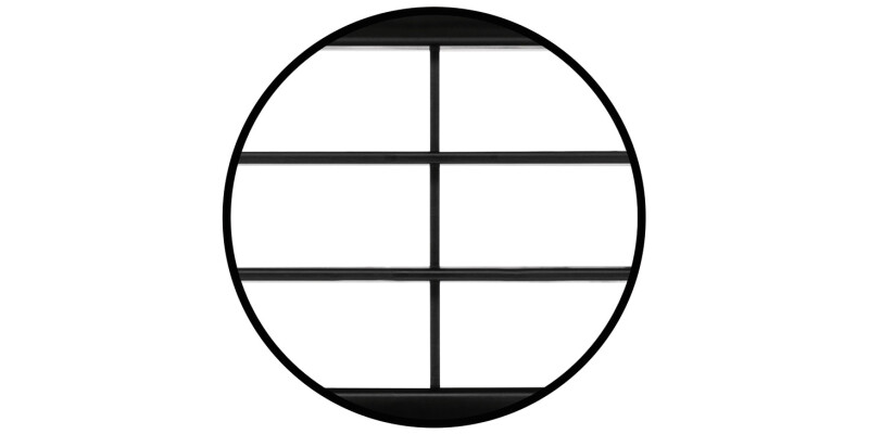 Vent Grille RM 458x65mm Pl Black