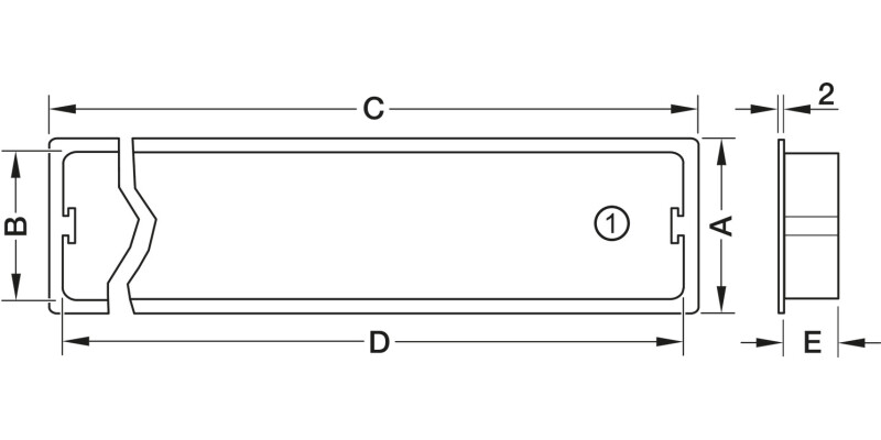 Vent Grille RM 458x65mm Pl Black
