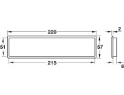 Vent Grille RM 220x57mm Pl Chrome