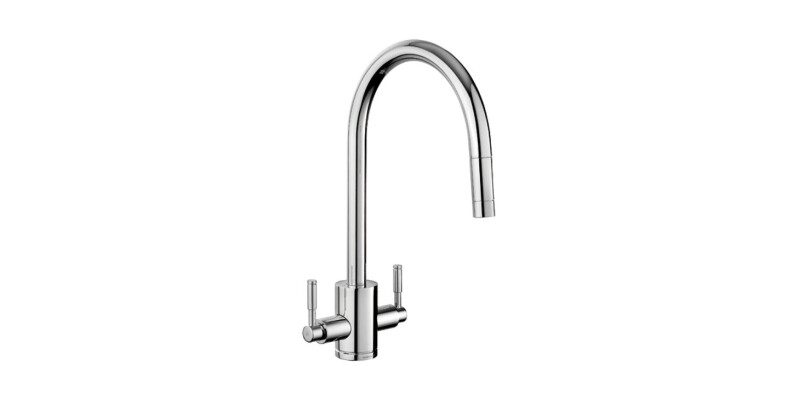 Mixer Tap, Dual Lever, with Pull Out Spray, Rangemaster Aquatrend
