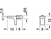 K Line Shelf Support D5mm Plug ZA Nkl