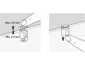 Kubic Gls Shelf Support 4-8mm w Rubber