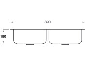 Smeg UM4545 Alba SS 2.0B UM Sink 890mm