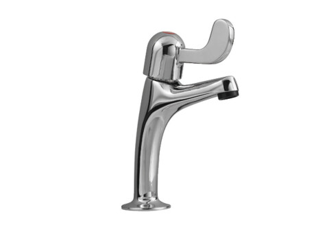 High Neck Pillar Taps 3 Levers Chrome