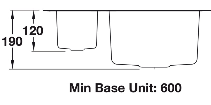RM UB3515/ Atlan.Classic 597mm 1.5B Sink