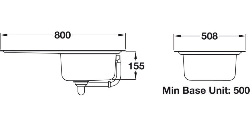 RM MG8001/ Michigan St St 1.0B Sink