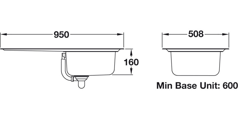 RM BL9501/ Baltimore St/St 1.0B Sink