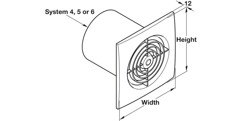Sys4 Timer Wall/Ceiling Extract Fan Chr