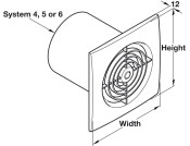 Sys4 Timer Wall/Ceiling Extract Fan Chr