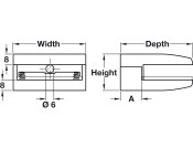 Shelf Clamp Support 8-10mm Screw ZA SS