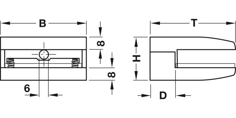 Shelf Clamp Support 8-10mm Screw ZA SS