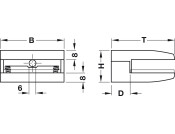 Shelf Clamp Support 8-10mm Screw ZA SS